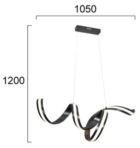 LED Lustr na lanku AREZIA LED/42W/230V černá