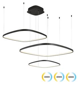 LED Stmívatelný lustr na lanku LORENZO LED/70W/230V 3000/4000/6000K černá + DO