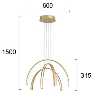 LED Lustr na lanku MEGAN LED/41W/230V zlatá