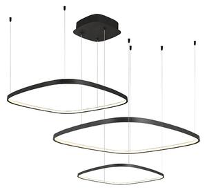 LED Stmívatelný lustr na lanku LORENZO LED/70W/230V 3000/4000/6000K černá + DO