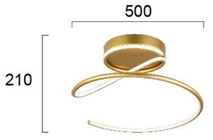 LED Stropní svítidlo JILL LED/27W/230V pr. 50 cm zlatá
