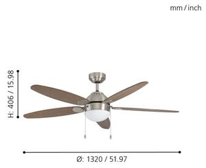 Eglo 35042 - Stropní ventilátor SUSALE 1xE14/60W/230V