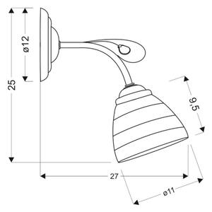 Nástěnné svítidlo SIMPLI 1xE27/40W/230V