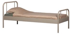 Béžová kovová jednolůžková postel s roštem 90x200 cm Mata – WOOOD