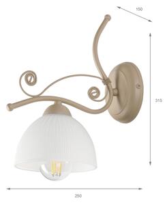 Brilagi - Nástěnná lampa ANTICO MODERN 1xE27/60W/230V béžová