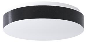 OS DEL52596 DELIA C1 stropní/nástěnné plastové svítidlo bílá / černá IP54 25W E27 - OSMONT