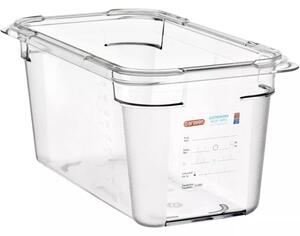 ARAVEN Gastronádoba GN 1/3, polykarbonát, integrovaný štítek, hloubka: 150 mm, objem: 2,35 L