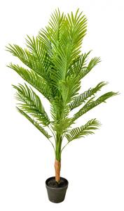Velká umělá rostlina palma v tmavém květináči – 130 cm