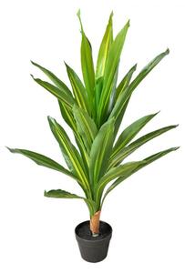 Velká umělá rostlina dracéna v květináči – 90 cm
