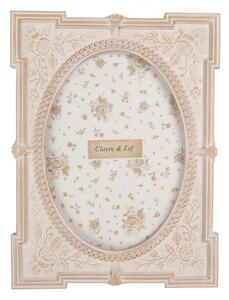 Růžový art deco fotorámeček s růžemi Rosalinka – 17x2x23 cm na fotografii 13x18 cm