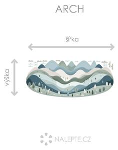Nordic krajinka textilní přelepitelné samolepky na zeď arch 100 x 42 cm