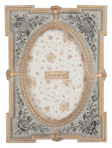 Art deco fotorámeček s růžemi Rosalinka – 15x2x21 cm na fotografii 10x15 cm