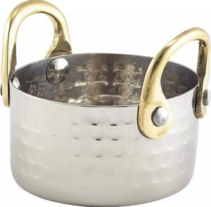 GENWARE Servírovací miska nerezová, tepaný povrch, výška: 40 mm, průměr: 75 mm