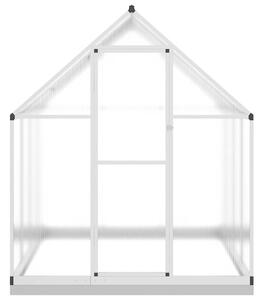 Skleník s podkladovým rámem stříbrný 224 x 169 x 202 cm hliník