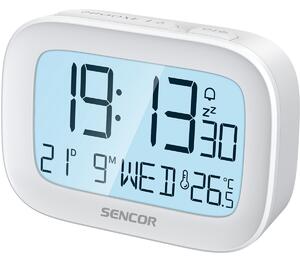 Sencor SDC 2200 hodiny s budíkem, bílá
