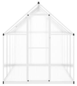 Skleník s podkladovým rámem stříbrný 224 x 169 x 195 cm hliník