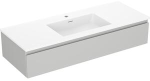 Mexen Orio, koupelnová skříňka 120 cm s umyvadlem Otis, 1 zásuvka, šedá matná/bílá matná, 91A10-12023-1-BF62-W18M01