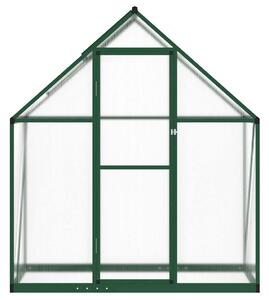 Skleník s podkladovým rámem zelený 169 x 58 x 195 cm hliník