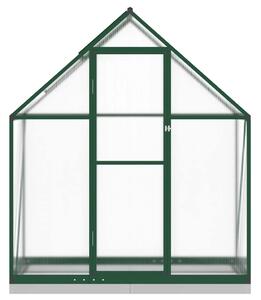 Skleník s podkladovým rámem zelený 169 x 58 x 202 cm hliník