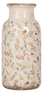 Keramická váza s kvítky Floral Cartoon L – 15x32 cm