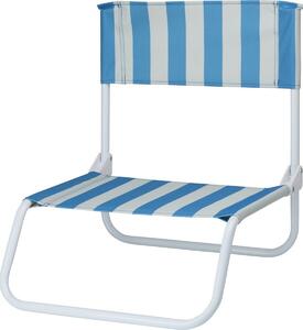 Skládací plážová židle Stripes, 65 x 44 x 19 cm, modrá