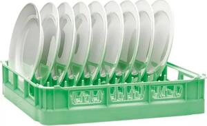 Koš na talíře do myčky Fries Rack System 50x50 cm, zelený