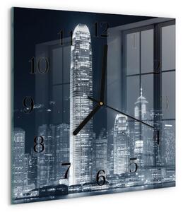 Skleněné hodiny na stěnu Horizont zskc-30x30-00174867