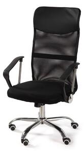 Kancelářská židle černá, ergonomická, síťovaná, nastavitelná