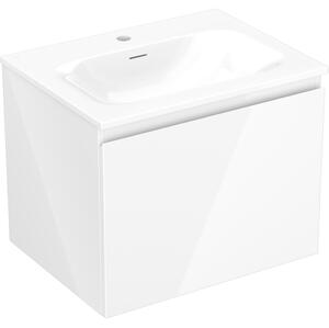 Mexen Orio, koupelnová skříňka 60 cm s umyvadlem Vela, 1 zásuvka, bílá lesklá, 91A10-06047-1-BF00-W23M00