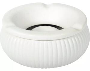 Popelník porcelánový, 3 zářezy, s drážkami, průměr: 150 mm, bílý