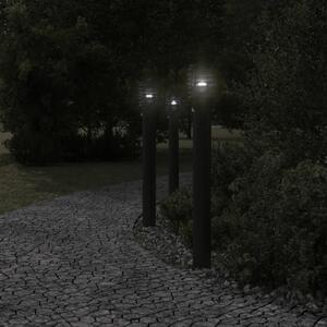 Venkovní stojací lampa s čidlem černá 110 cm nerezová ocel