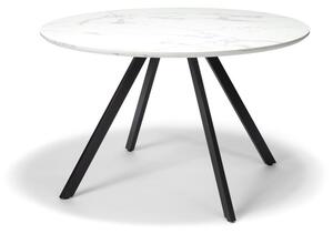 Kulatý jídelní stůl 120 cm bílý, pro 4 – 5 osob