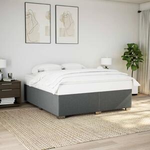 Rám postele bez matrace tmavě šedý 200 x 200 cm textil 3284500