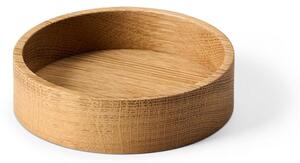 Dekorativní dřevěný úložný box v přírodní barvě ø 11x3 cm Circle S – LIND DNA