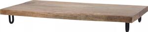 Servírovací prkénko na nožce, mangové dřevo, výška: 60 mm, délka: 490 mm, šířka: 250 mm