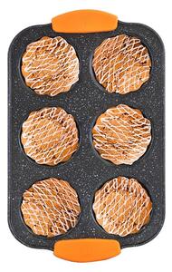 BERLINGERHAUS Forma na muffiny 6 ks silikonové rukojeti 29 x 18 x 3 Granit Diamond Line BH-1137