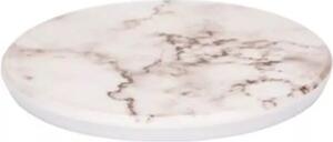 Servírovací tác kulatý Style Point Mramor 18 cm, bílý, melamin