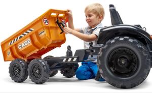 Šlapací traktor, rýpadlo a nakladač s otočným sedlem a přívěsem Case Falk od 3 let