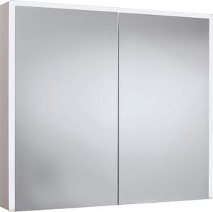 Aluminio Star Zrcadlová skříňka s LED osvětlením, 80 × 70 × 12 cm, stříbrná