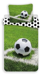 Zelené bavlněné dětské povlečení na jednolůžko 140x200 cm Football – Jerry Fabrics