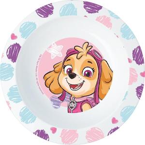Stor Plastová miska Paw Patrol 16cm růžová