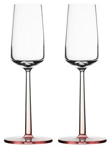 Sklenice na šampaňské Essence 0,21l, 2ks / růžové