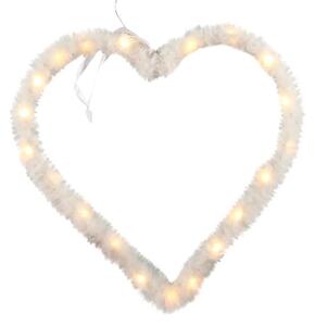 Hit Vánoční dekorace s časovačem 20LED srdce 25cm
