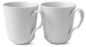 Porcelánový hrnek White Fluted 380 ml – set 2 ks