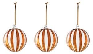 Vánoční ozdoba Purton Striped Cinnamon – set 3 ks
