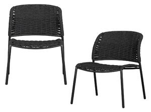 Set dvou zahradních židlí atyk černý