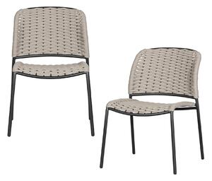 Set dvou zahradních židlí atyk světle šedý