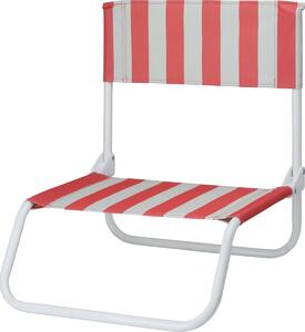 Skládací plážová židle Stripes, 65 x 44 x 19 cm, červená
