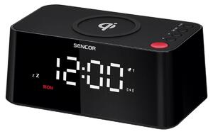 Sencor SDC 7600 Qi hodiny s nabíječkou, černá