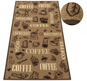 Protiskluzový koberec / běhoun Coffee 04 hnědý / béžový